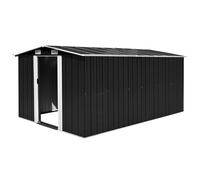 vidaXL Garden Shed 257x392x181cm Metal Anthracite Tool Storage House Cabin