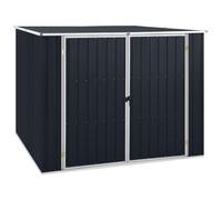 vidaXL Garden Shed Anthracite 195 cm Galvanised Steel Storage House Carport