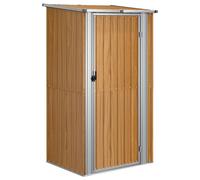 vidaXL Garden Shed Brown 118.5x97x209.5 cm Galvanised Steel, Brown
