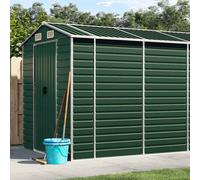 vidaXL Garden Shed Green 191x640x198 cm Galvanised Steel