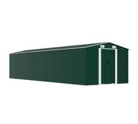 vidaXL Garden Shed Green 257x779x181 cm Galvanised Steel Outdoor Storage House
