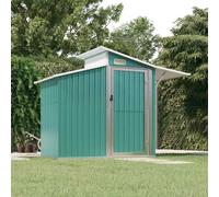 vidaXL Garden Shed Green 270x130x208.5 cm Galvanised Steel UK HOT