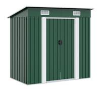 vidaXL Garden Shed Green Metal