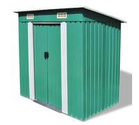 vidaXL Garden Shed Green Metal