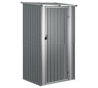 vidaXL Garden Shed Grey 118.5x97x209.5 cm Galvanised Steel