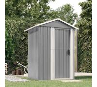 vidaXL Garden Shed Grey 126x97.5x177 cm Galvanised Steel