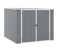 vidaXL Garden Shed Grey 195x198x159 cm Galvanised Steel