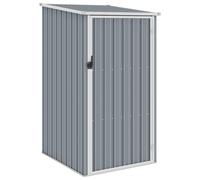 Metal Garden Shed Outdoor Storage 87x98x159cm(WxDxH) Galvanised Steel Light Grey