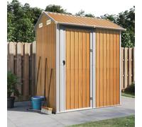 vidaXL Garden Shed Light Brown 192x152.5x237 cm Galvanised Steel