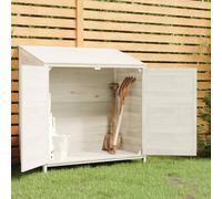 vidaXL Garden Shed White 102x52x112 cm Solid Wood Fir