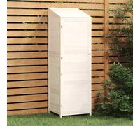 vidaXL Garden Shed White 55x52x174.5 cm Solid Wood Fir UK HOT