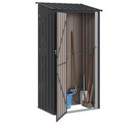 vidaXL Garden Sheds Anthracite 103 x 74 x 200 cm Metal, Garden and Terrace, Rectangular Storage Shed, Durable Weather Resistant, Outdoor Structure, Ample Space for Tools and More