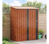 vidaXL Garden Sheds Brown 153.5 x 86 x 200 cm Metal