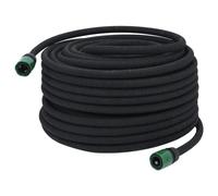vidaXL Black Rubber Soaker Hose 50m - Garden Irrigation System with Drip Weeping Pipe, Flexible & Durable, Includes Connectors & Accessories