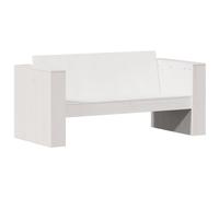 vidaXL Garden Sofa 2-Seater Balcony Outdoor Sofa Chair White Solid Wood Pine