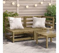 vidaXL Garden Sofa 2-Seater Impregnated Wood Pine
