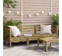 vidaXL Garden Sofa 3-Seater Impregnated Wood Pine
