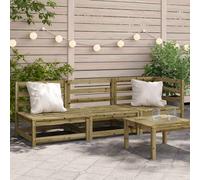 Garden Sofas Corner Patio Outdoor Sectional Sofa Unit Couch Solid Wood vidaXL