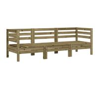 vidaXL Garden Sofa 3-Seater Outdoor Sectional Sofa Couch Impregnated Wood Pine