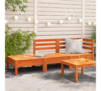 vidaXL Garden Sofa 3-Seater Wax Brown Solid Wood Pine