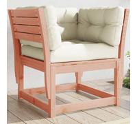 vidaXL Garden Sofa Armrest with Cushions Outdoor Sofa Chair Solid Wood Douglas