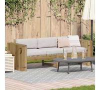 vidaXL Garden Sofa Brown 185.5 x 60 x 62 cm Solid Pine Wood