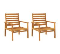 vidaXL Garden Sofa Chair Patio Armchair Outdoor Sofa 2 pcs Solid Wood Acacia