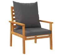 vidaXL Garden Sofa Chair with Cushion Outdoor Sofa 2 pcs Solid Wood Acacia