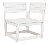 vidaXL Garden Sofa Corner Balcony Outdoor Sofa Chair White Solid Wood Pine