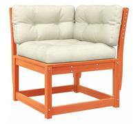 vidaXL Garden Sofa Corner with Cushions Wax Brown 73x73x78 cm Solid Wood Pine