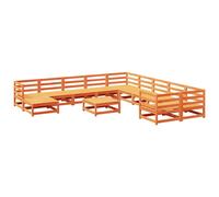 12 Piece Garden Sofa Set Solid Wood Pine