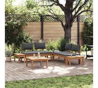 vidaXL Garden Sofa Set 3 pcs Brown and Grey