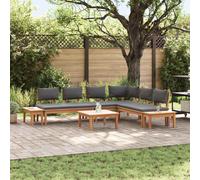 vidaXL Garden Sofa Set 3 pcs Brown and Grey
