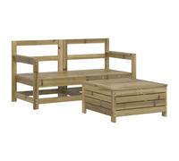 vidaXL Garden Sofa Set 3 Piece Outdoor Sofa Corner Sofa Impregnated Wood Pine