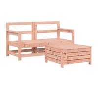 vidaXL Garden Sofa Set 3 Piece Outdoor Sofa Corner Sofa Solid Wood Douglas Fir