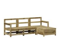 vidaXL Garden Sofa Set 4 Piece Outdoor Sofa Corner Sofa Impregnated Wood Pine