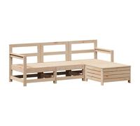vidaXL Garden Sofa Set 4 Piece Outdoor Sofa Set Corner Sofa Solid Wood Pine