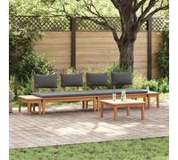 Garden Sofa Set Poly Rattan and Powder-Coated Steel Outdoor Seating vidaXL