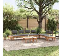 vidaXL Garden Sofa Set 5 pcs Brown and Grey, Brown