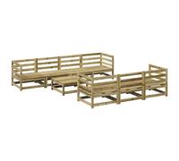 Garden Sofa Set 8 Piece Outdoor Sofa Set Corner Sofa Solid Wood Pine vidaXL