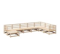 vidaXL Garden Sofa Set 8 Piece Outdoor Sofa Set Corner Sofa Solid Wood Pine