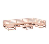 vidaXL Garden Sofa Set 9 Piece Outdoor Corner Sofa Solid Wood Douglas Fir