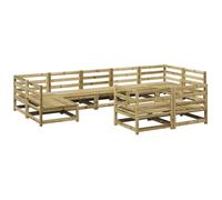 vidaXL Garden Sofa Set 9 Piece Outdoor Sofa Corner Sofa Impregnated Wood Pine