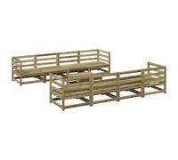 vidaXL Garden Sofa Set 9 Piece Outdoor Sofa Corner Sofa Impregnated Wood Pine