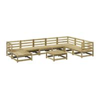 vidaXL Garden Sofa Set 9 Piece Outdoor Sofa Corner Sofa Impregnated Wood Pine