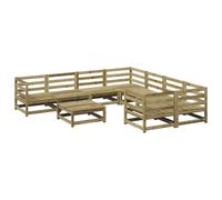 vidaXL Garden Sofa Set 9 Piece Outdoor Sofa Corner Sofa Impregnated Wood Pine