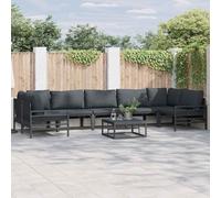 vidaXL Garden Sofa Set Anthracite Steel
