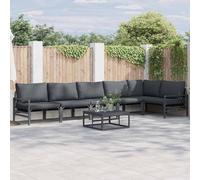 vidaXL Garden Sofa Set Anthracite Steel