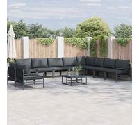 vidaXL Garden Sofa Set Anthracite Steel