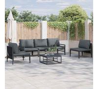 vidaXL Garden Sofa Set Anthracite Steel